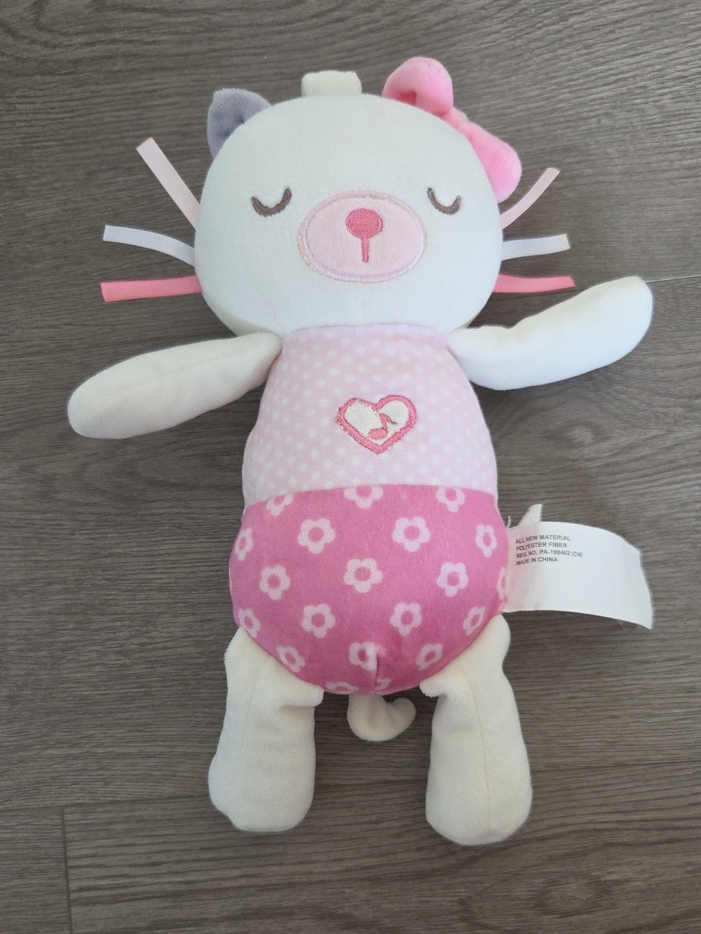 Plush Pink Floral Small Pet Toy - Soft Kitty Comforter